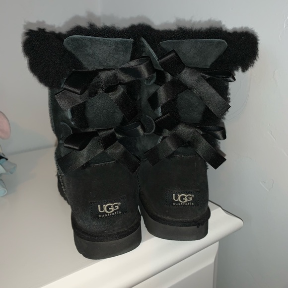 UGG Shoes - black bow tie UGG boots!!